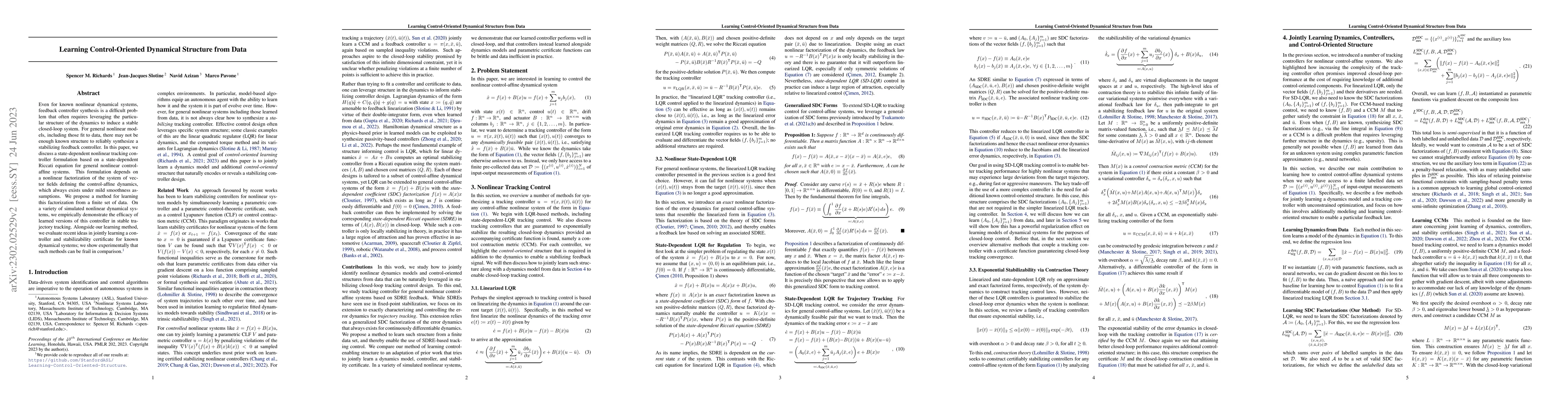 Thumbnail for Learning Control-Oriented Dynamical Structure from Data