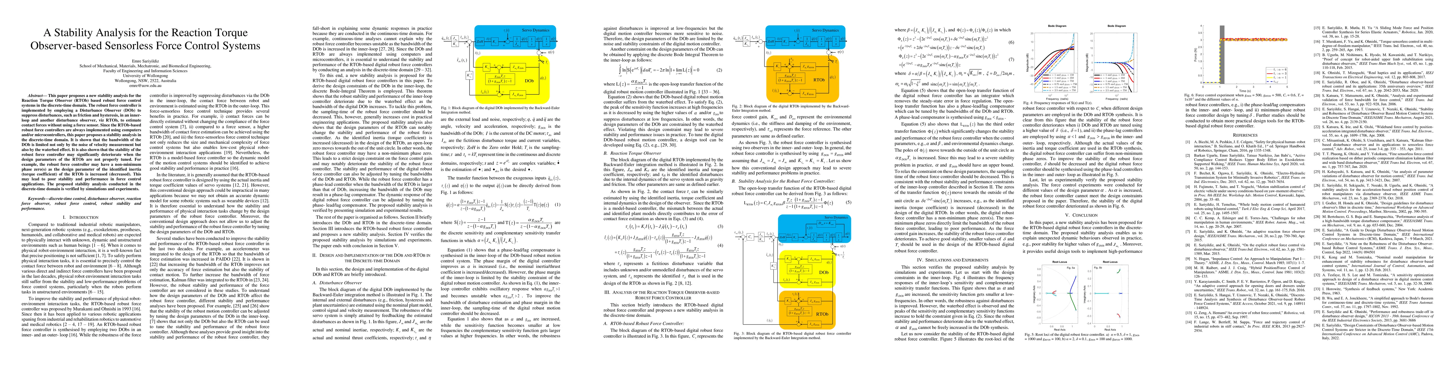 Thumbnail for A Stability Analysis for the Reaction Torque Observer-based Sensorless
  Force Control Systems