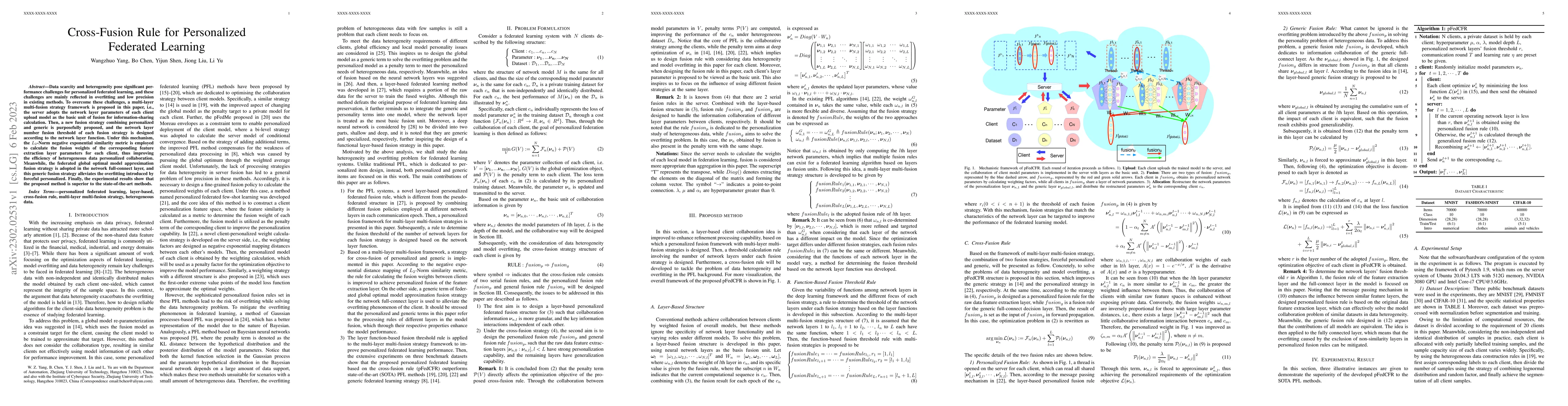Thumbnail for Cross-Fusion Rule for Personalized Federated Learning