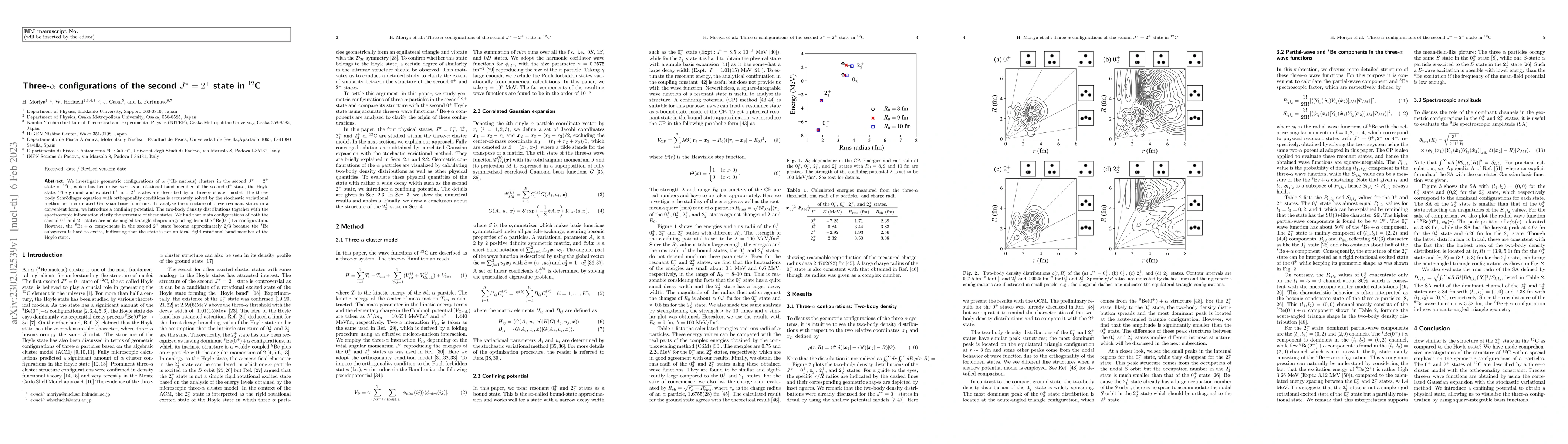 Thumbnail for Three-$\alpha$ configurations of the second $J^\pi=2^+$ state in
  $^{12}$C
