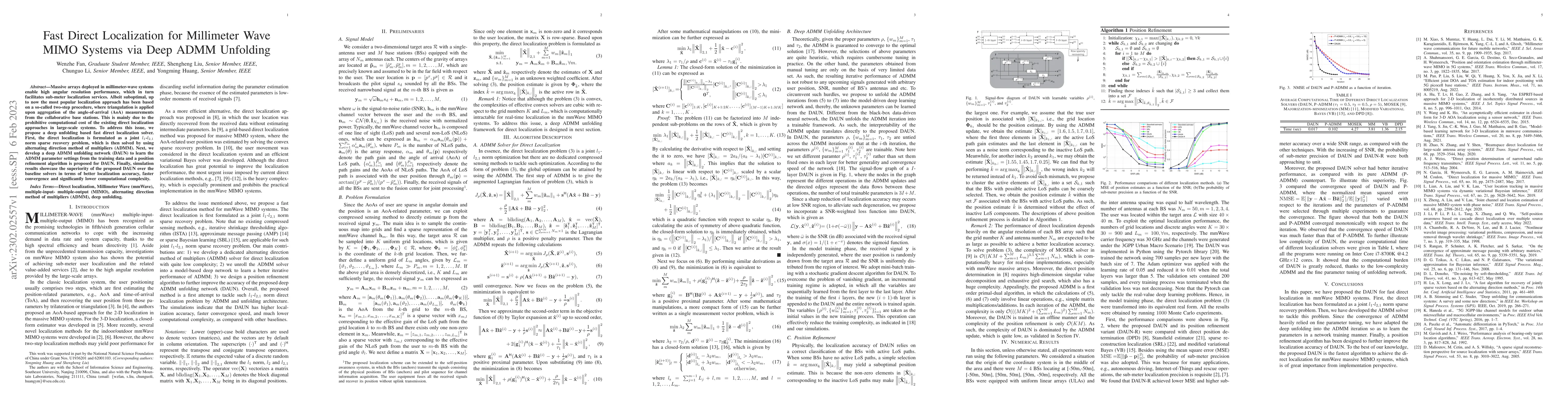 Thumbnail for Fast Direct Localization for Millimeter Wave MIMO Systems via Deep ADMM
  Unfolding