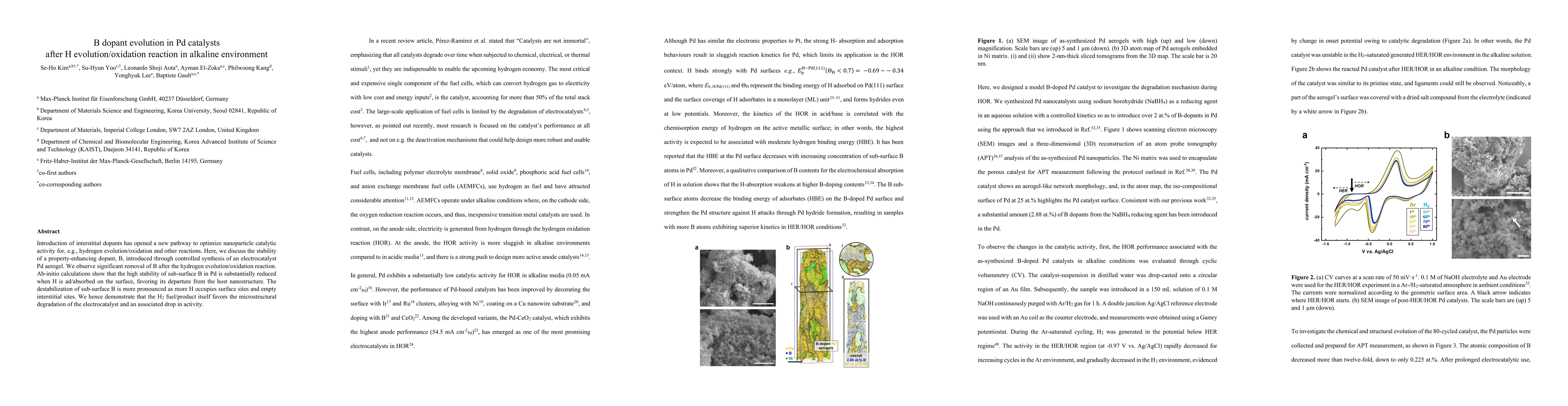 Thumbnail for B dopant evolution in Pd catalysts after H evolution/oxidation reaction
  in alkaline environment