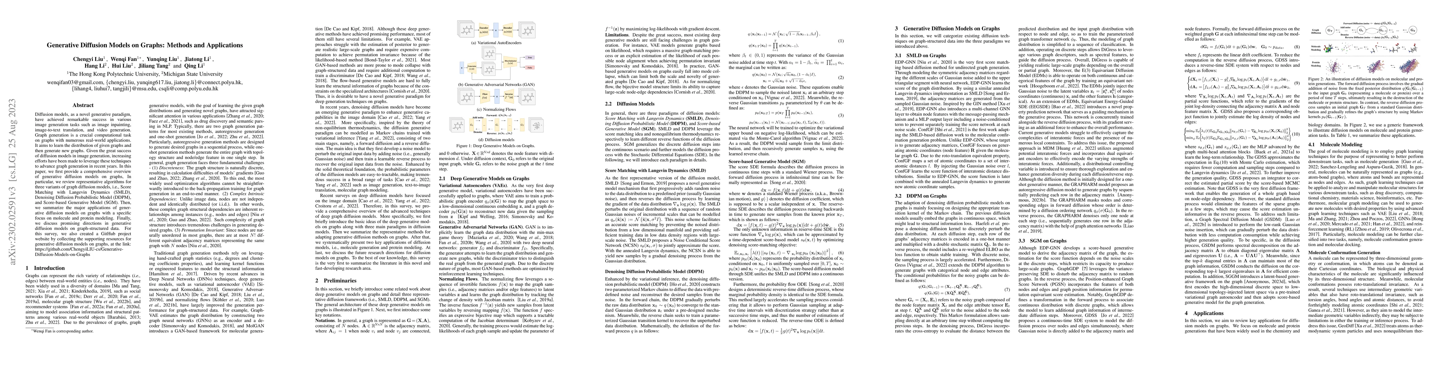 Thumbnail for Generative Diffusion Models on Graphs: Methods and Applications