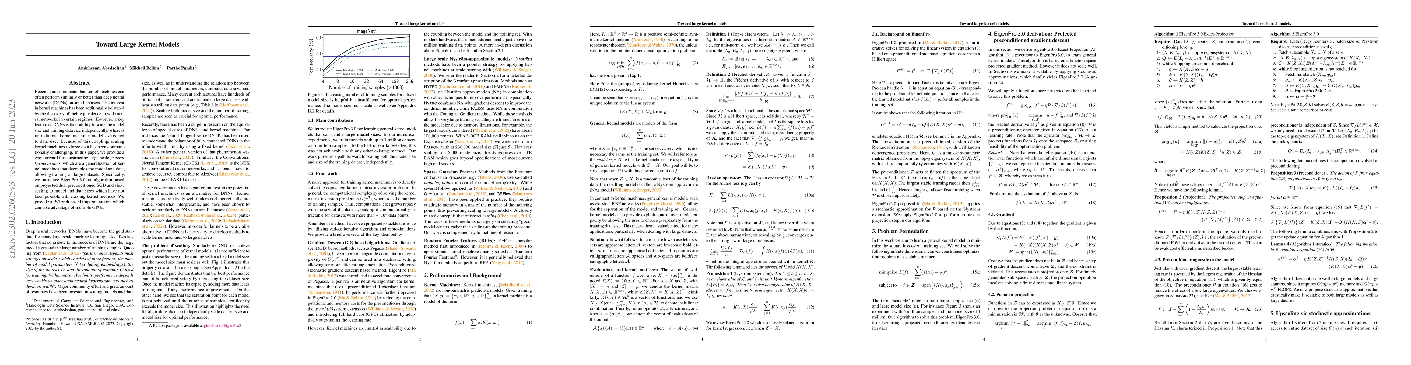 Thumbnail for Toward Large Kernel Models