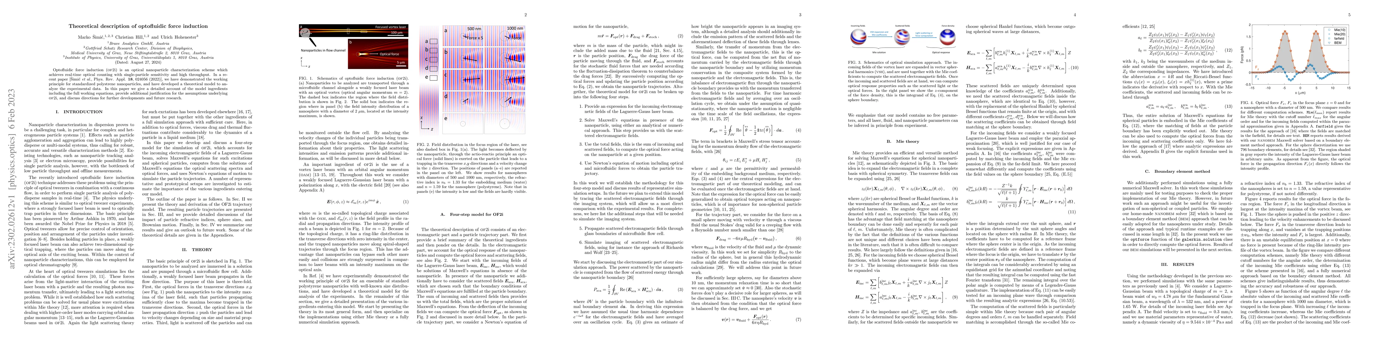 Thumbnail for Theoretical description of optofluidic force induction