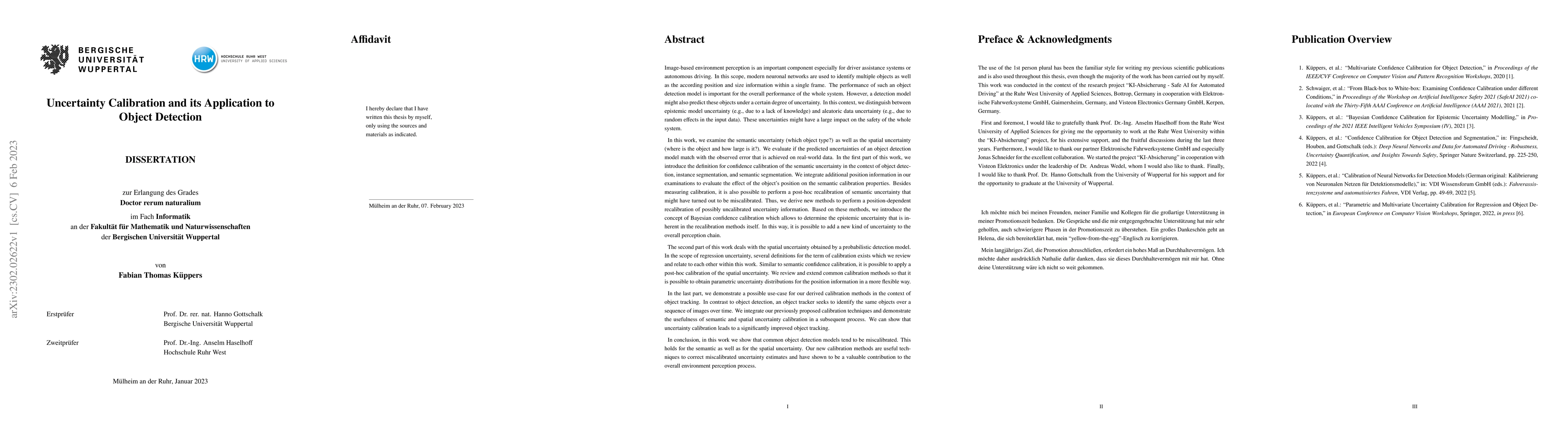 Thumbnail for Uncertainty Calibration and its Application to Object Detection