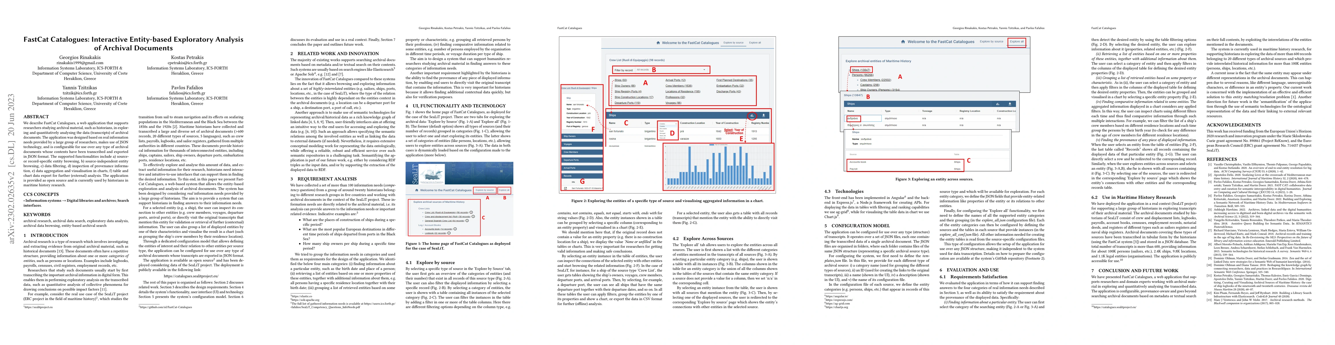 Thumbnail for FastCat Catalogues: Interactive Entity-based Exploratory Analysis of
  Archival Documents