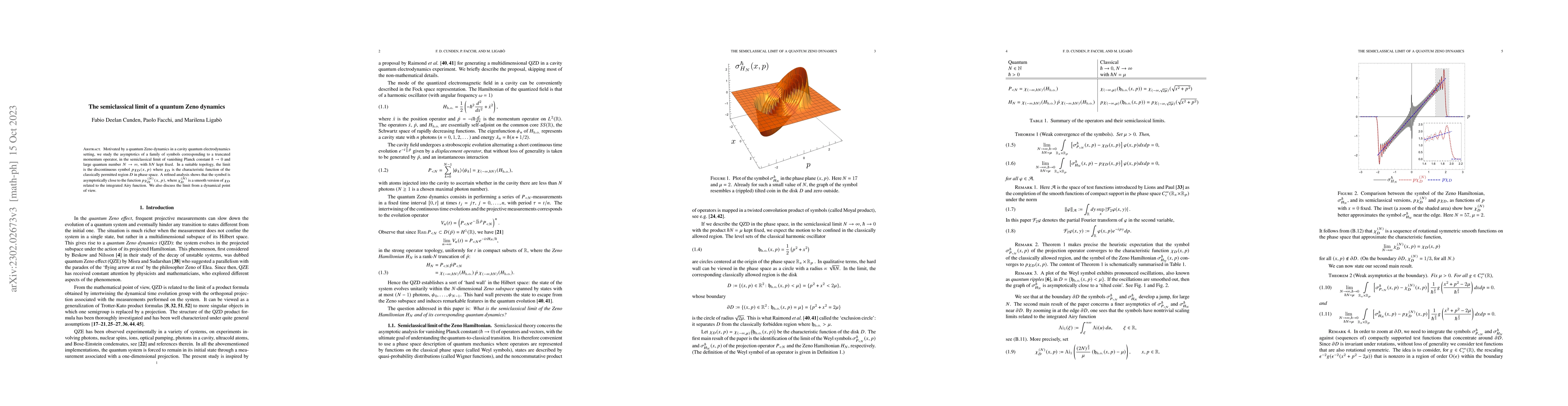 Thumbnail for The semiclassical limit of a quantum Zeno dynamics