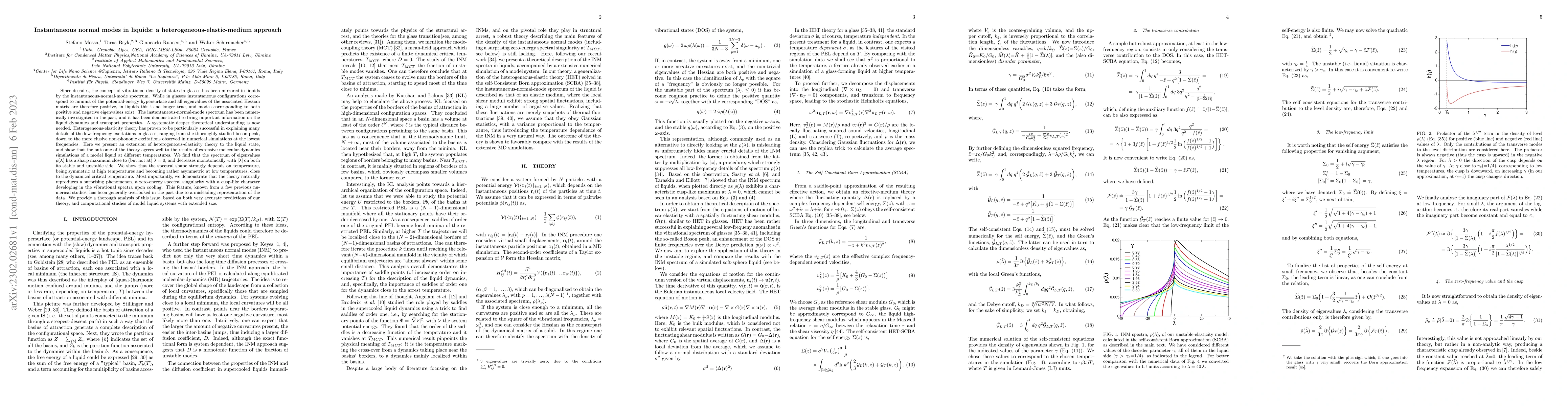 Thumbnail for Instantaneous normal modes in liquids: a heterogeneous-elastic-medium
  approach