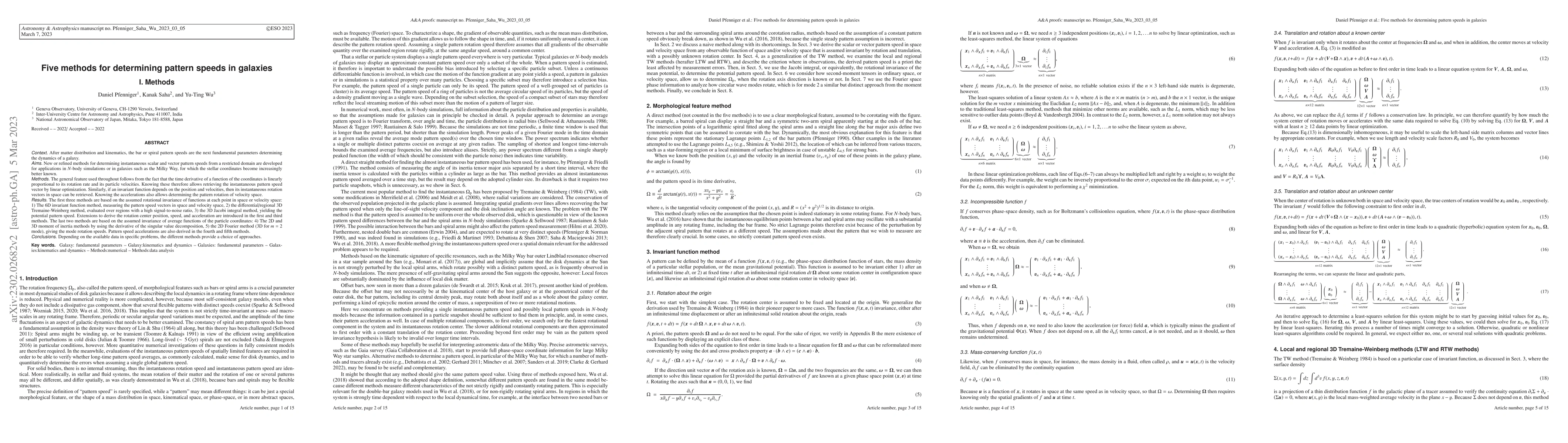 Thumbnail for Five methods for determining pattern speeds in galaxies