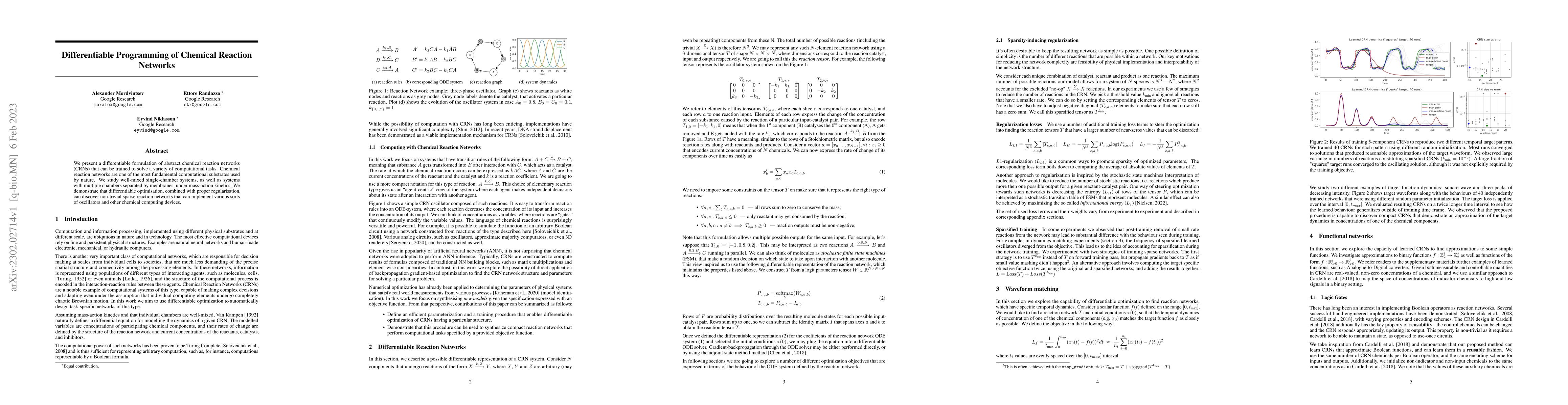Thumbnail for Differentiable Programming of Chemical Reaction Networks
