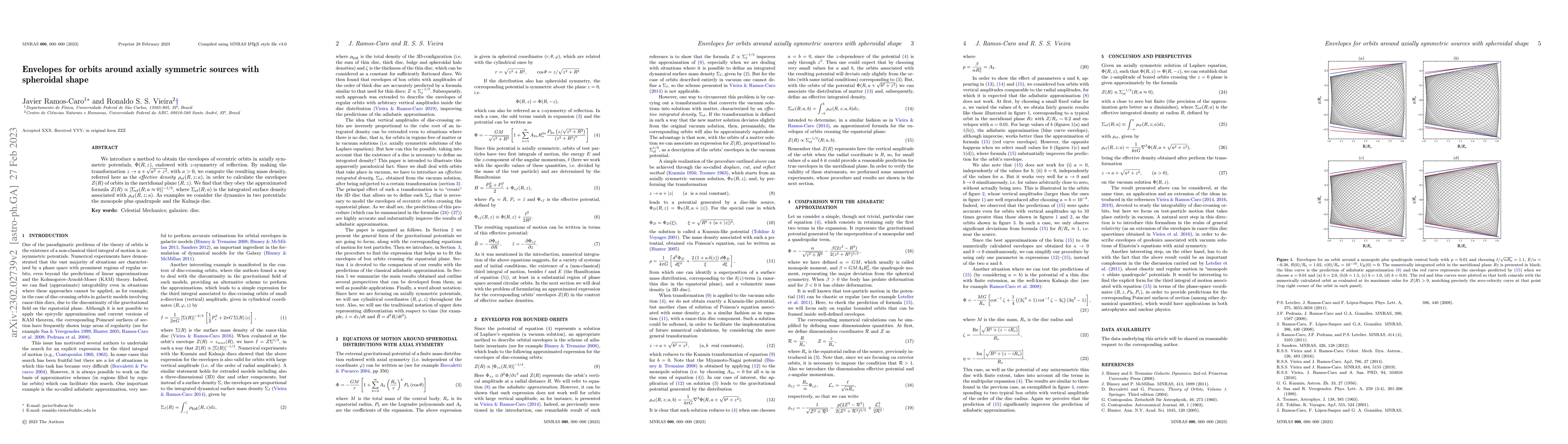 Thumbnail for Envelopes for orbits around axially symmetric sources with spheroidal
  shape