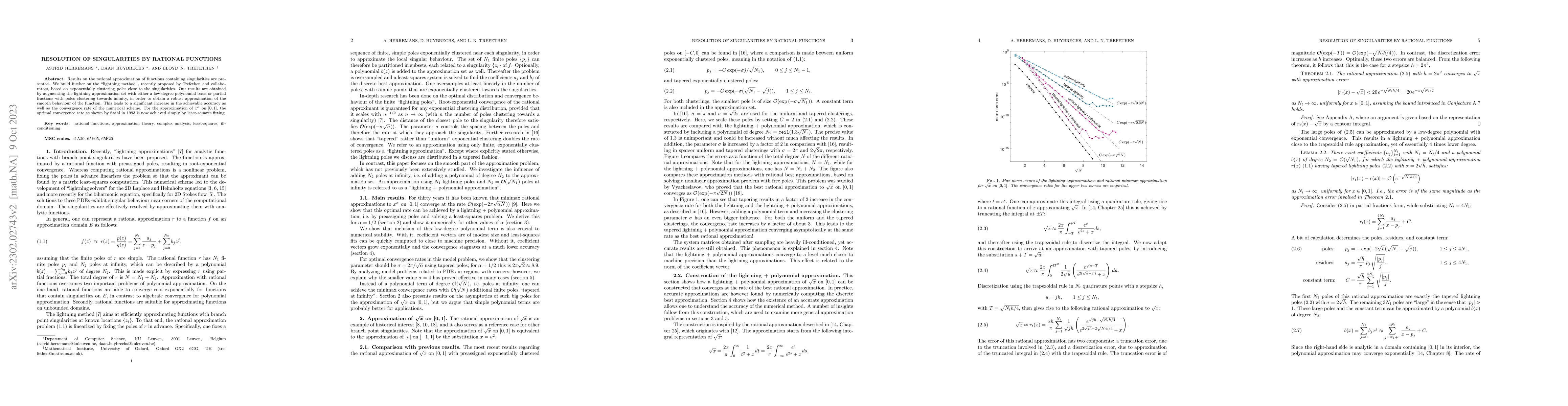 Thumbnail for Resolution of singularities by rational functions