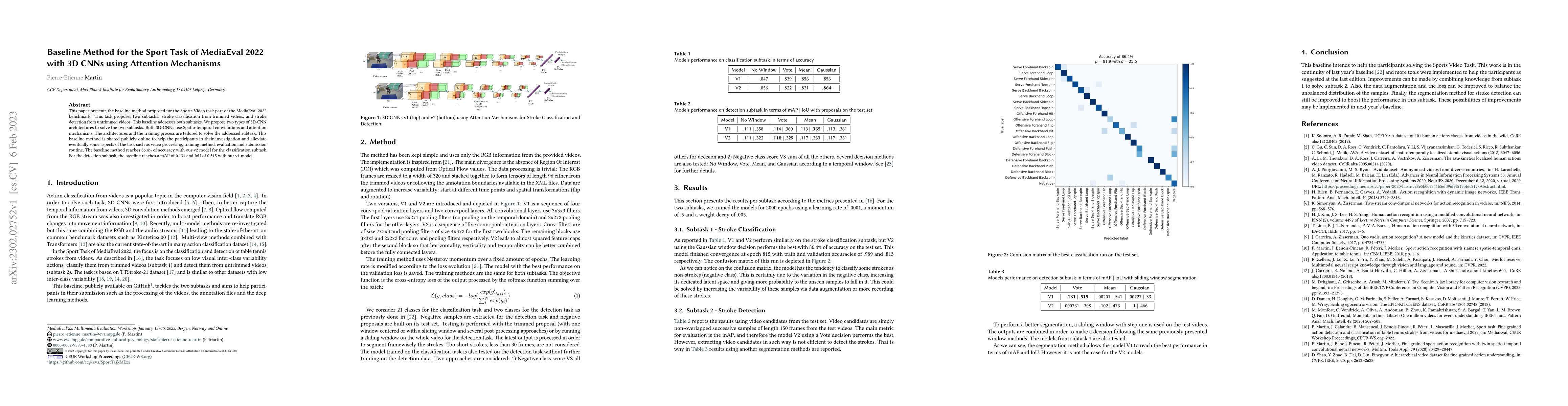 Thumbnail for Baseline Method for the Sport Task of MediaEval 2022 with 3D CNNs using
  Attention Mechanisms