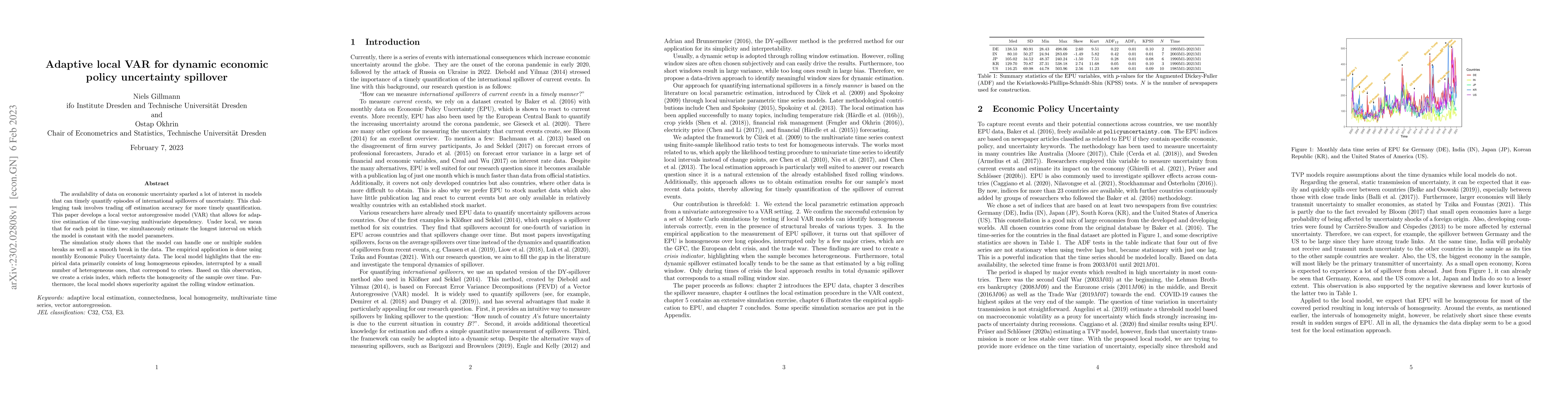 Thumbnail for Adaptive local VAR for dynamic economic policy uncertainty spillover