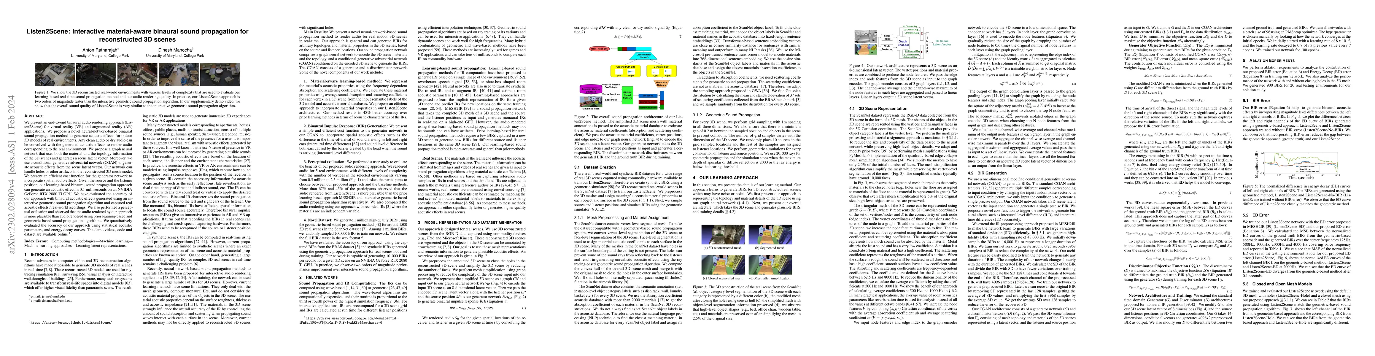 Thumbnail for Listen2Scene: Interactive material-aware binaural sound propagation for
  reconstructed 3D scenes