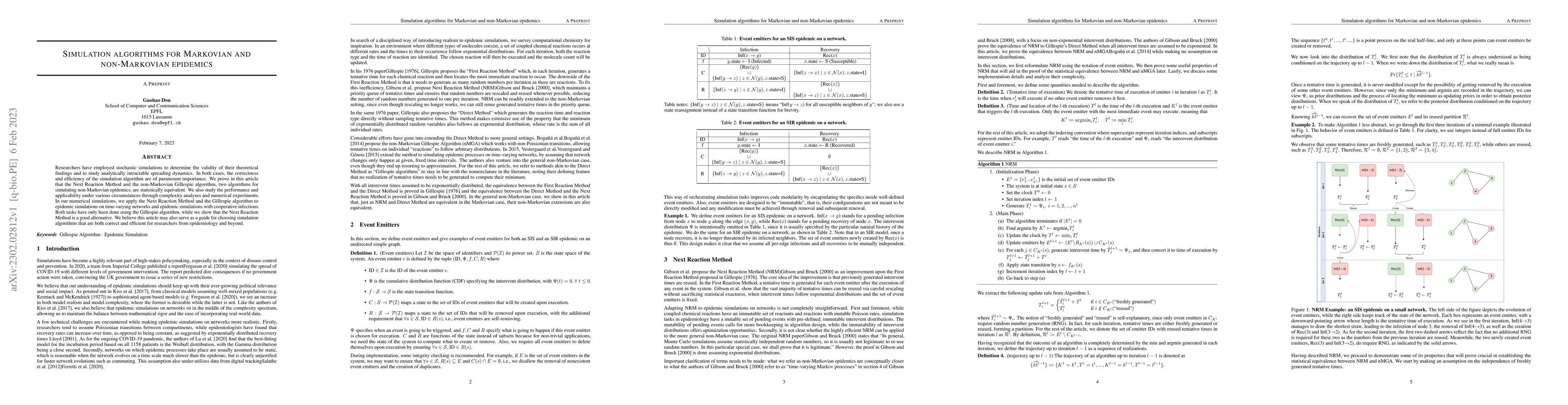Thumbnail for Simulation algorithms for Markovian and non-Markovian epidemics
