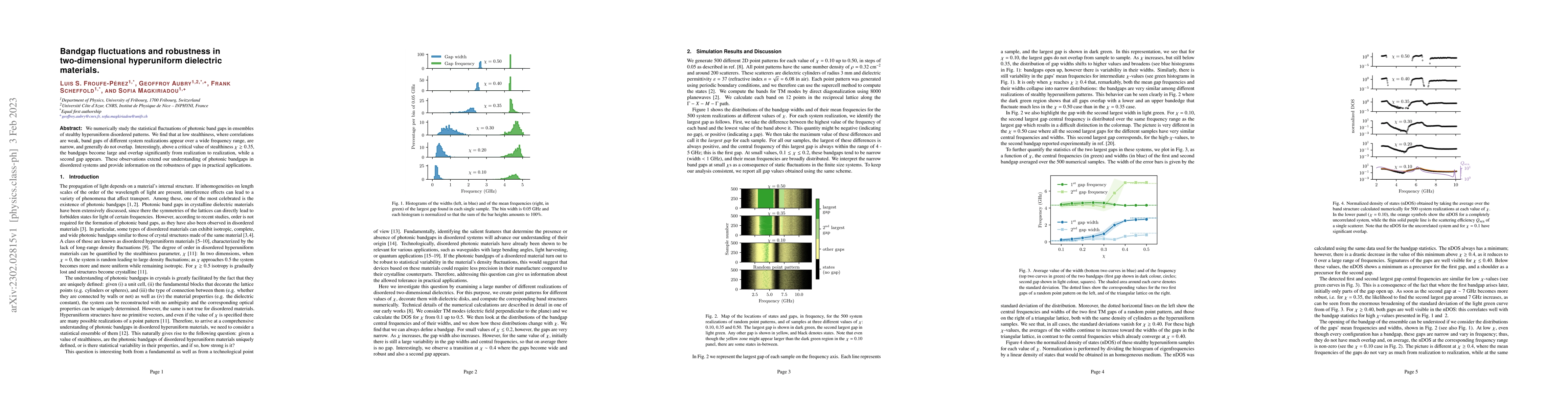 Thumbnail for Bandgap fluctuations and robustness in two-dimensional hyperuniform
  dielectric materials