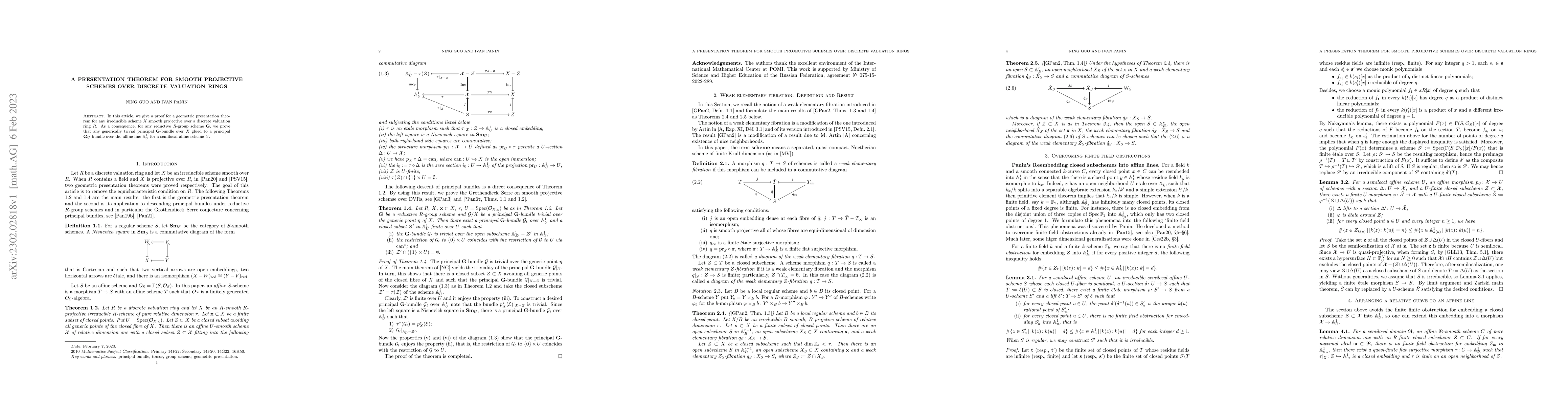 Thumbnail for A presentation theorem for smooth projective schemes over discrete
  valuation rings