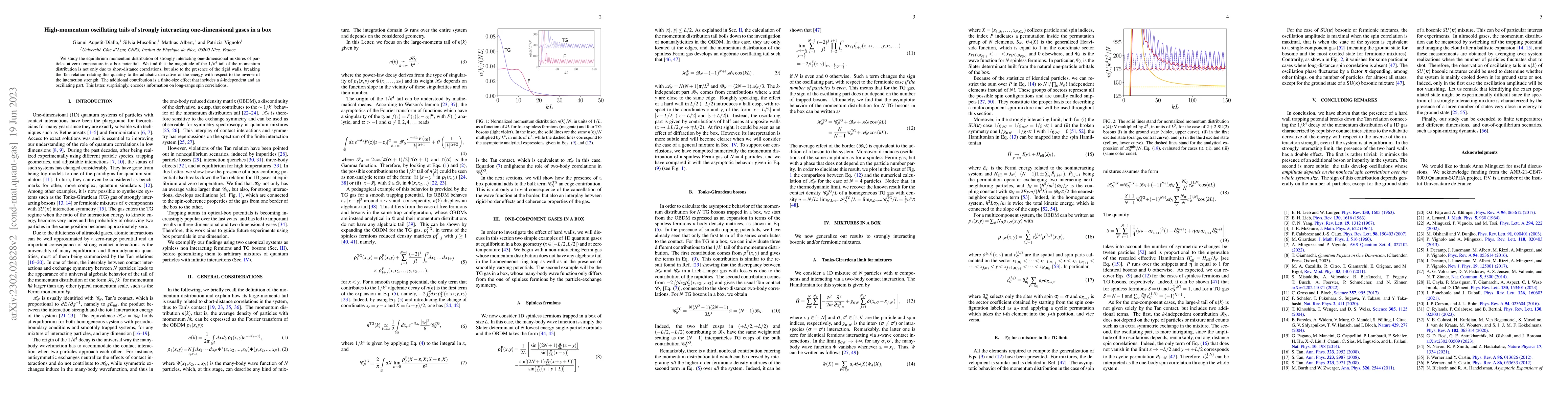 Thumbnail for High-momentum oscillating tails of strongly interacting 1D gases in a
  box