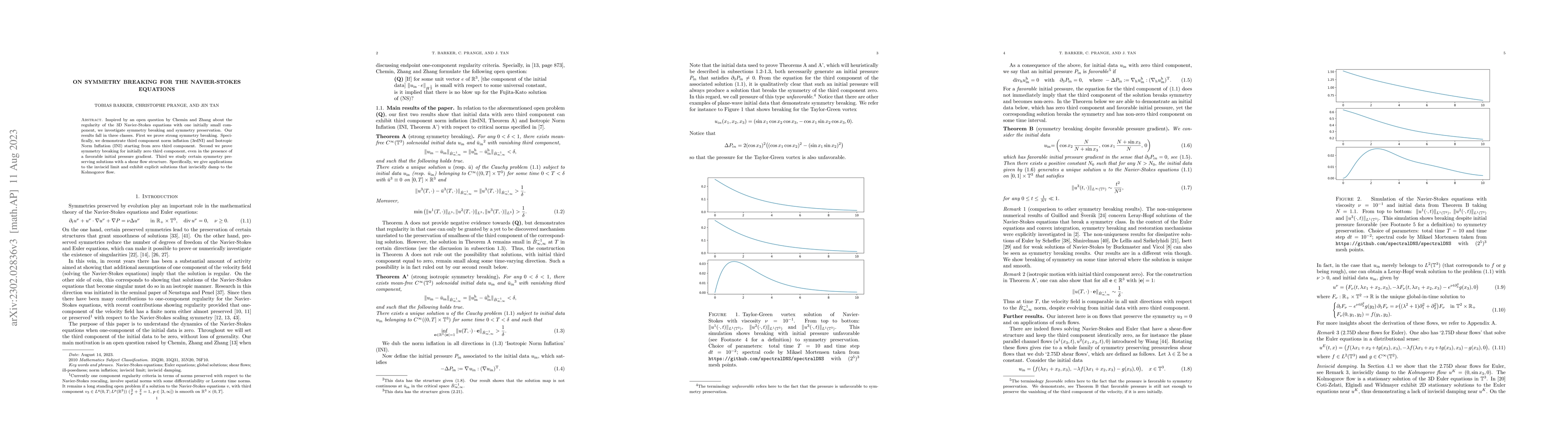 Thumbnail for On symmetry breaking for the Navier-Stokes equations