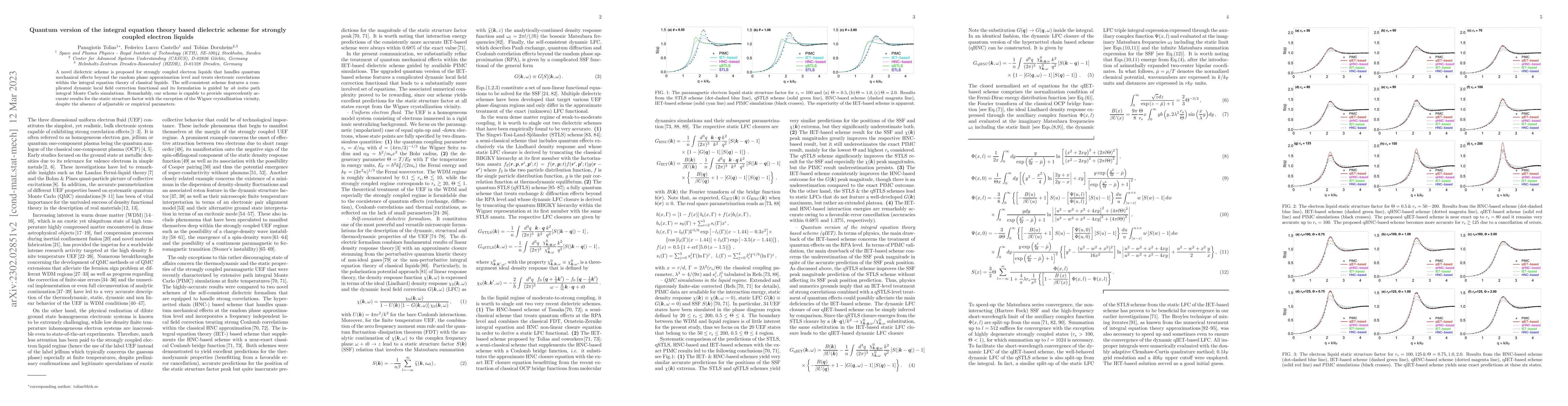 Thumbnail for Quantum version of the integral equation theory based dielectric scheme
  for strongly coupled electron liquids