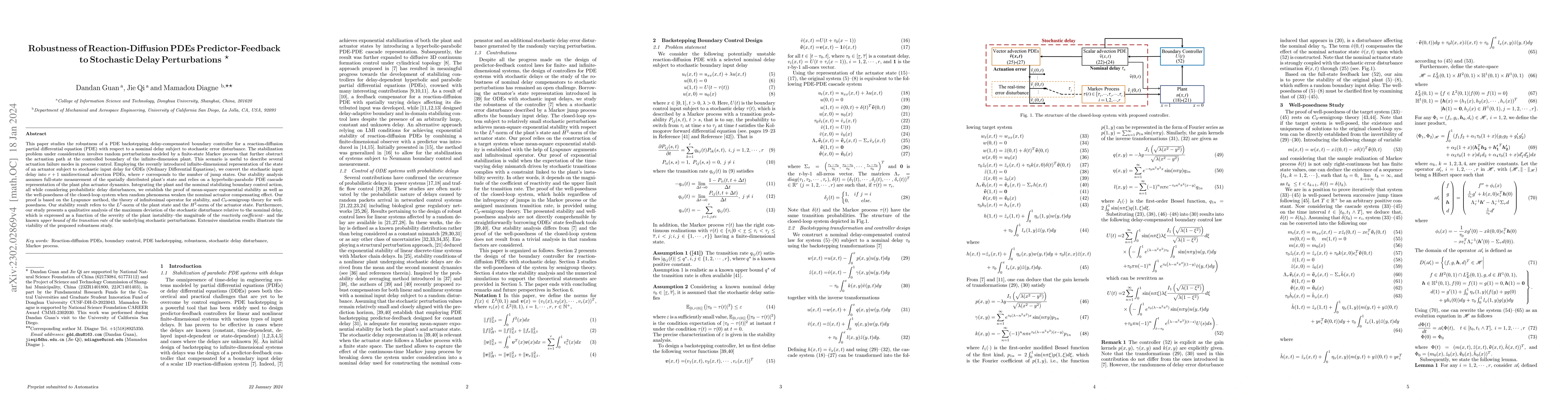 Thumbnail for Robustness of Reaction-Diffusion PDEs Predictor-Feedback to Stochastic
  Delay Perturbations
