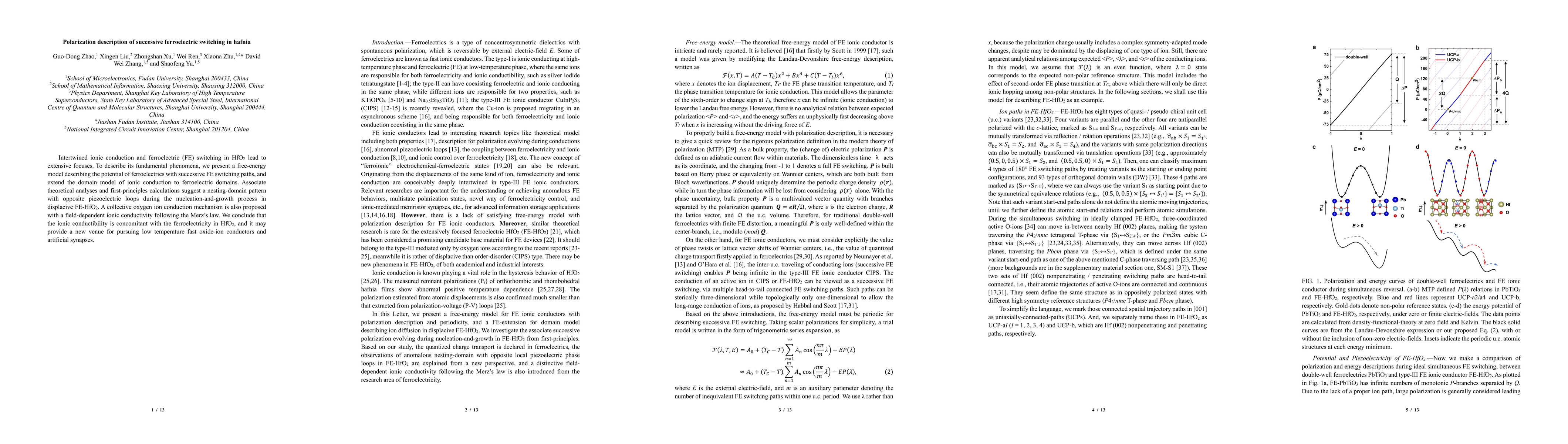 Thumbnail for Polarization description of successive ferroelectric switching in hafnia