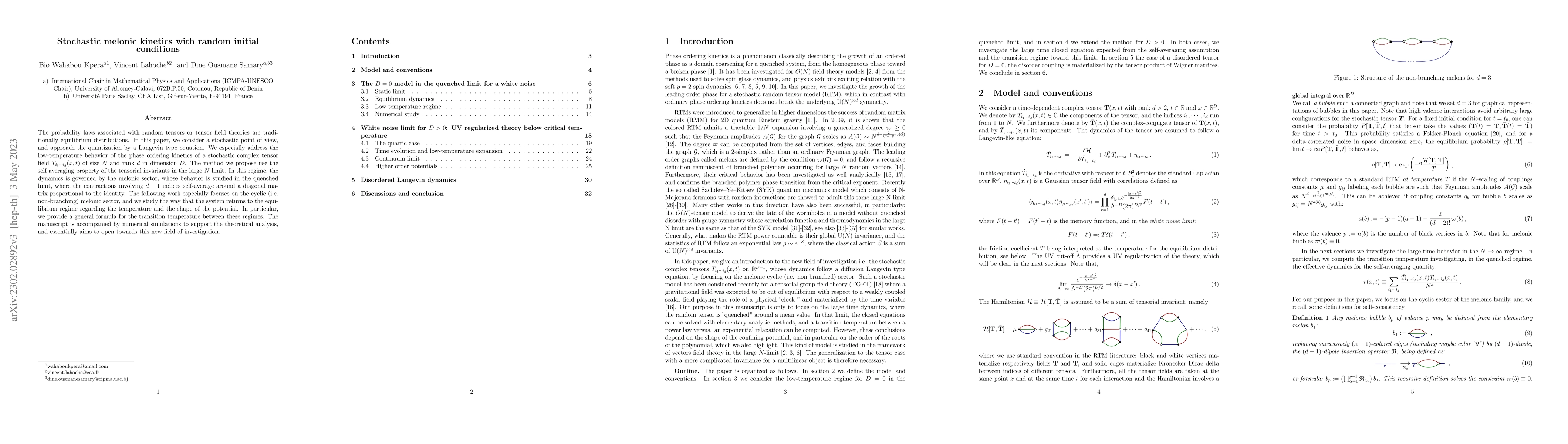 Thumbnail for Stochastic melonic kinetics with random initial conditions