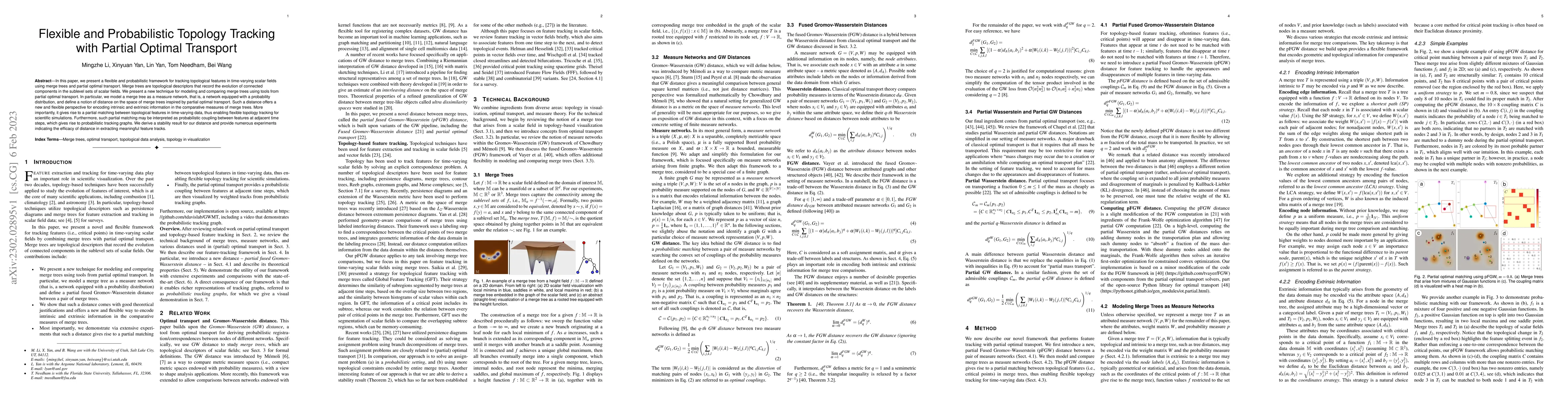 Thumbnail for Flexible and Probabilistic Topology Tracking with Partial Optimal
  Transport