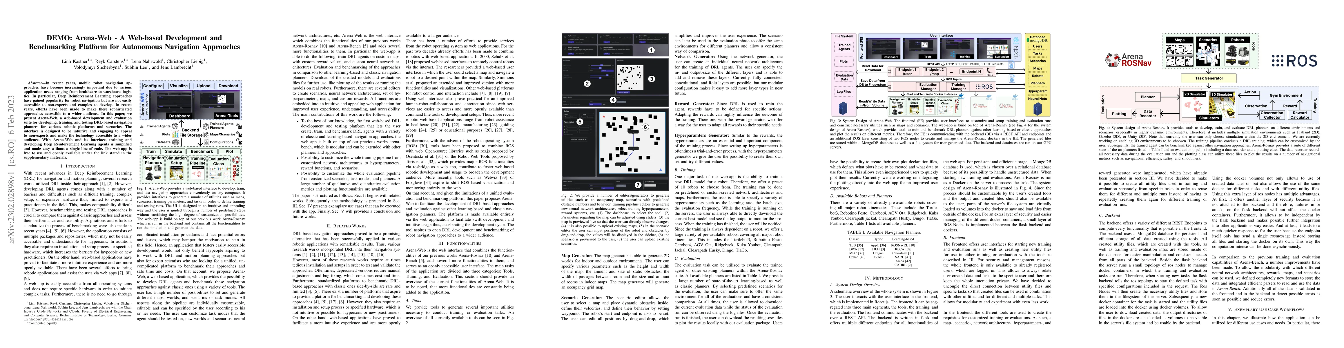 Thumbnail for Arena-Web -- A Web-based Development and Benchmarking Platform for
  Autonomous Navigation Approaches