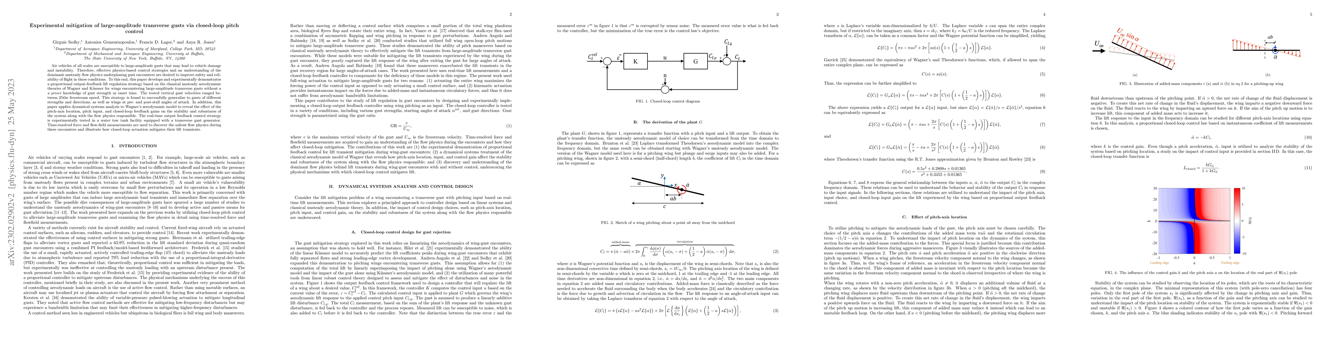 Thumbnail for Experimental mitigation of large-amplitude transverse gusts via
  closed-loop pitch control