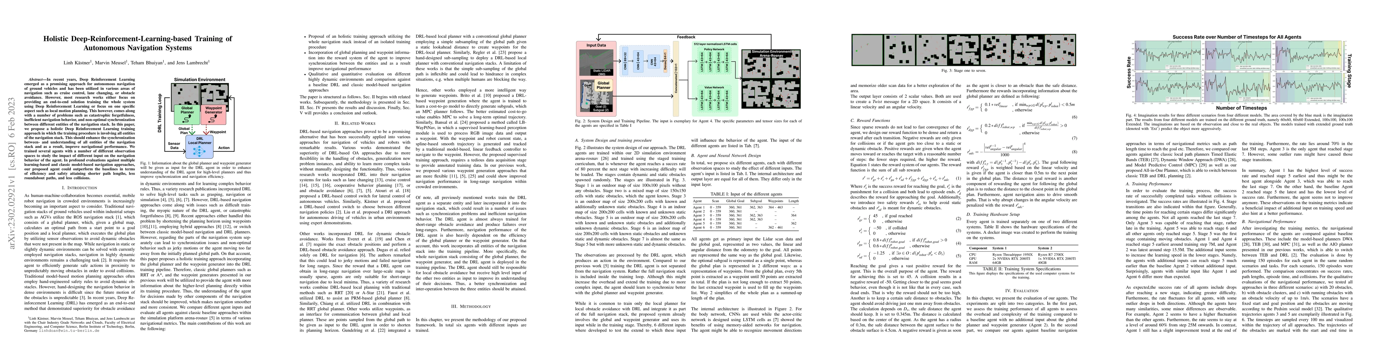 Thumbnail for Holistic Deep-Reinforcement-Learning-based Training of Autonomous
  Navigation Systems