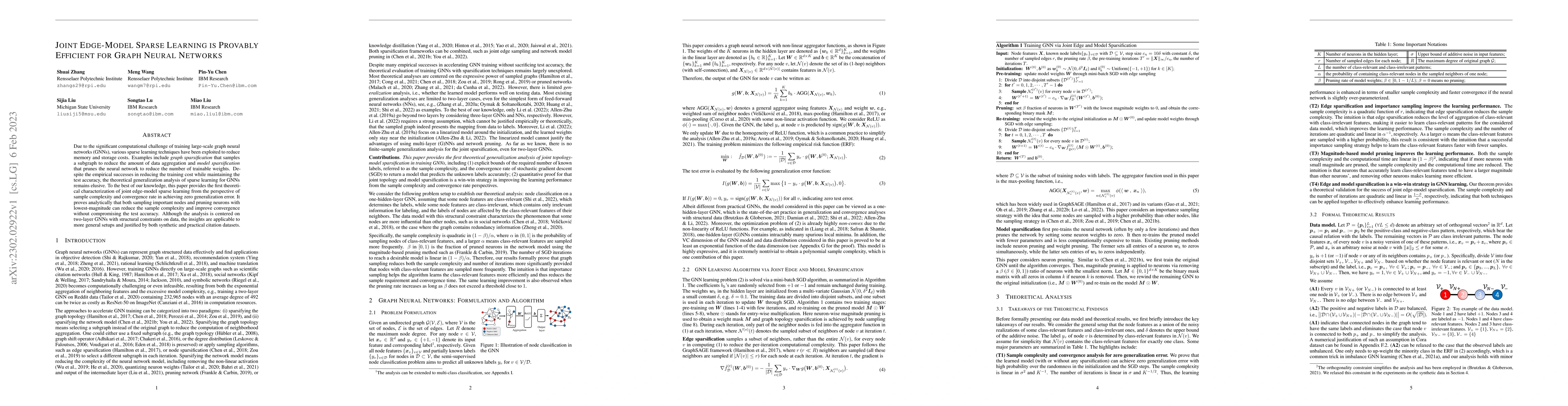 Thumbnail for Joint Edge-Model Sparse Learning is Provably Efficient for Graph Neural
  Networks