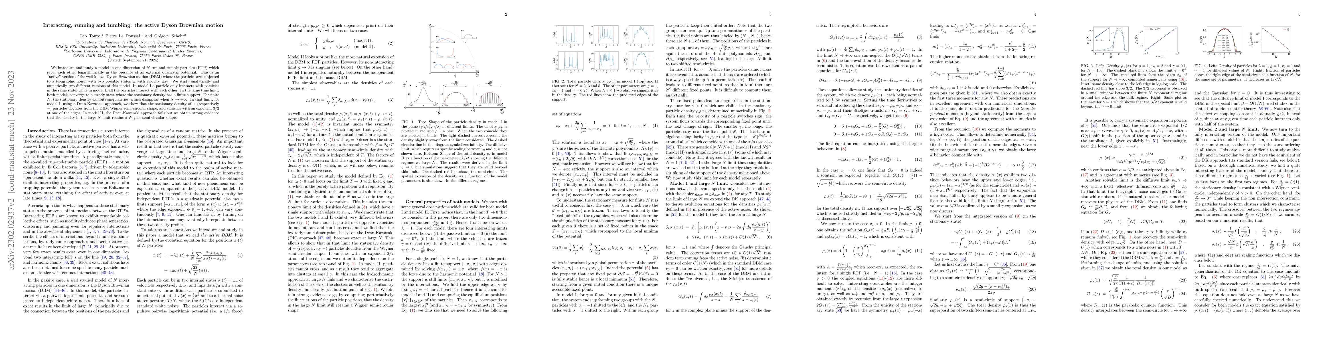 Thumbnail for Interacting, running and tumbling: the active Dyson Brownian motion