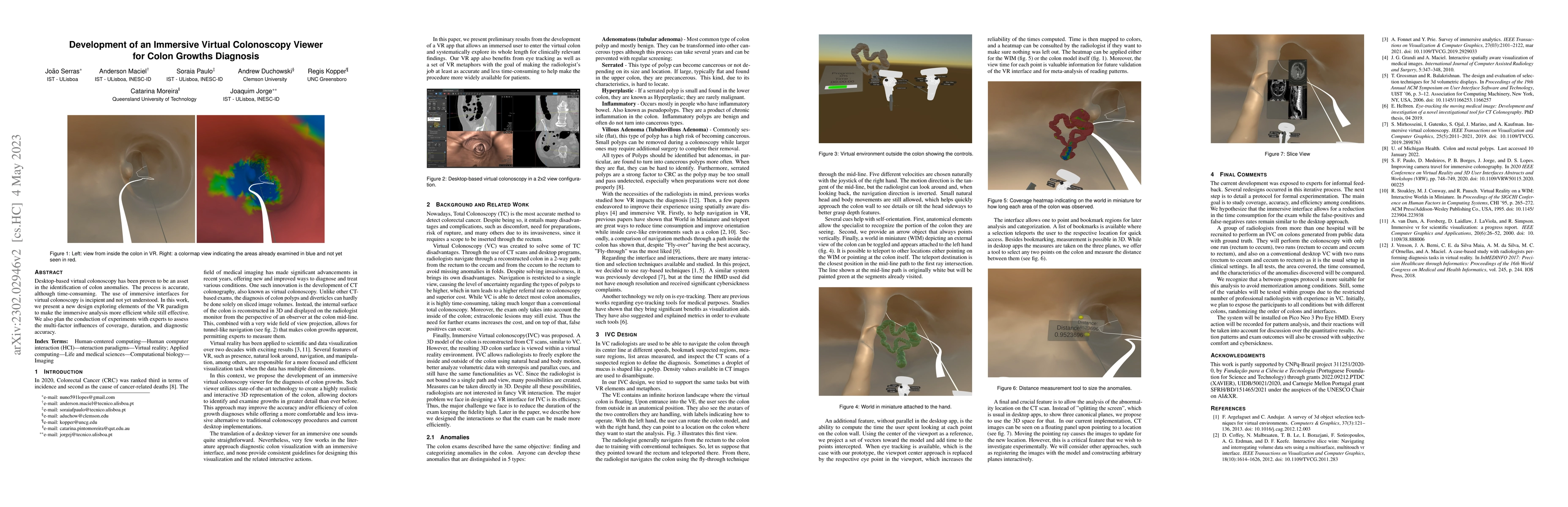 Thumbnail for Development of an Immersive Virtual Colonoscopy Viewer for Colon Growths
  Diagnosis