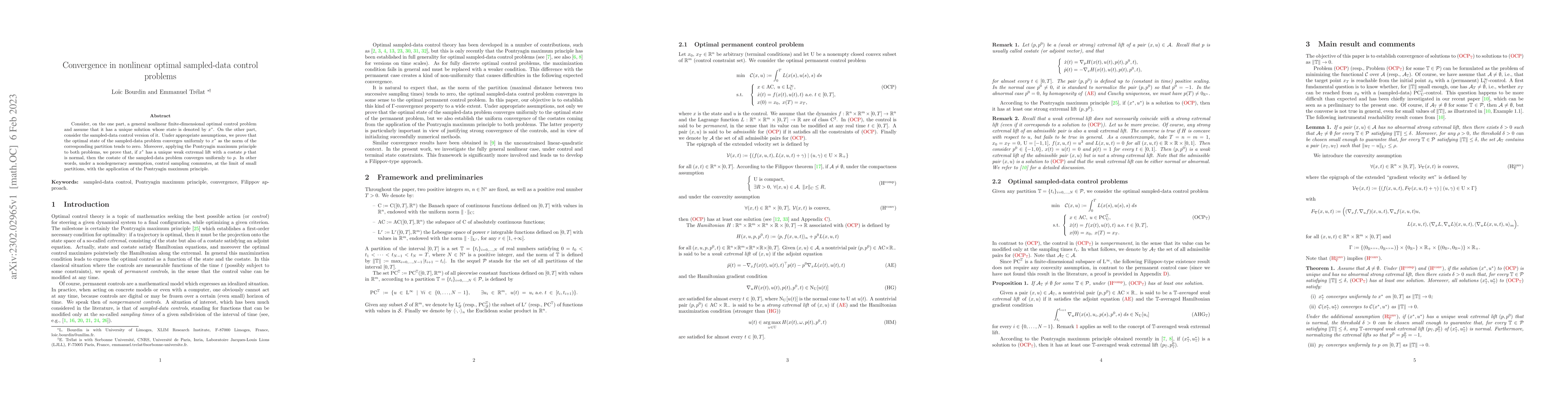 Thumbnail for Convergence in nonlinear optimal sampled-data control problems