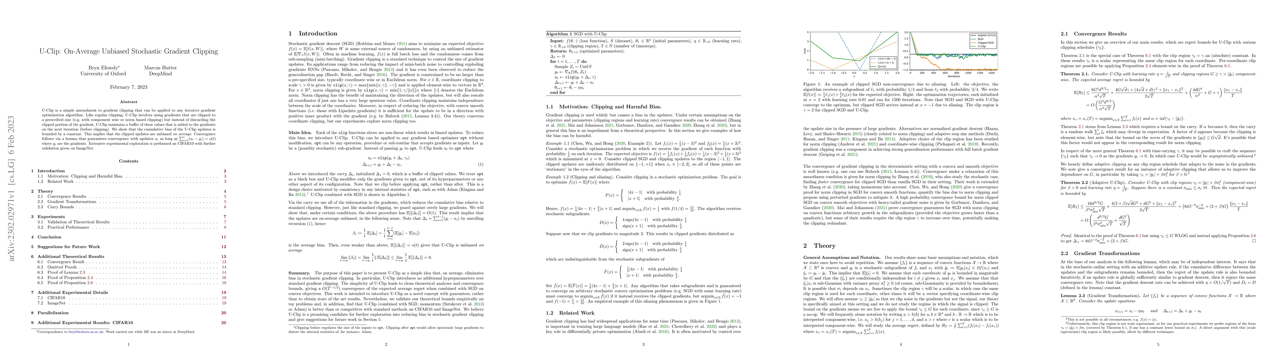 Thumbnail for U-Clip: On-Average Unbiased Stochastic Gradient Clipping