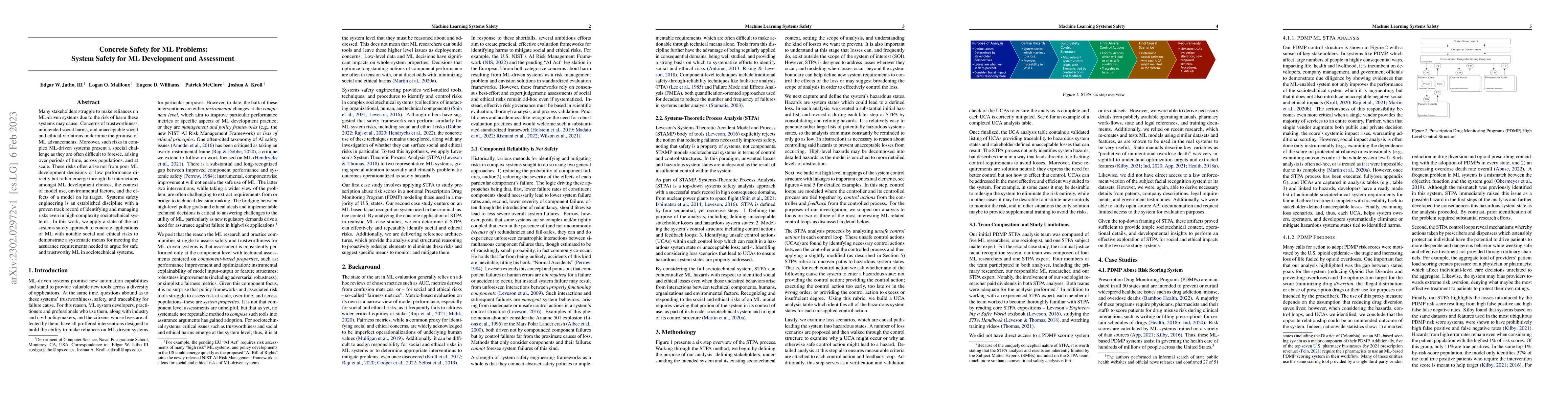 Thumbnail for Concrete Safety for ML Problems: System Safety for ML Development and
  Assessment