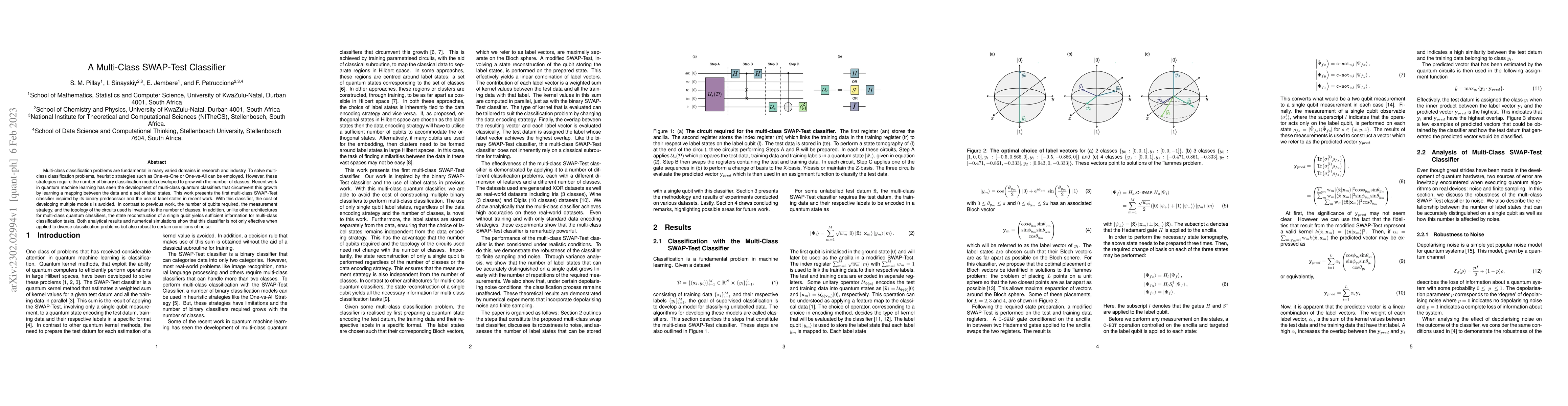 Thumbnail for A Multi-Class SWAP-Test Classifier