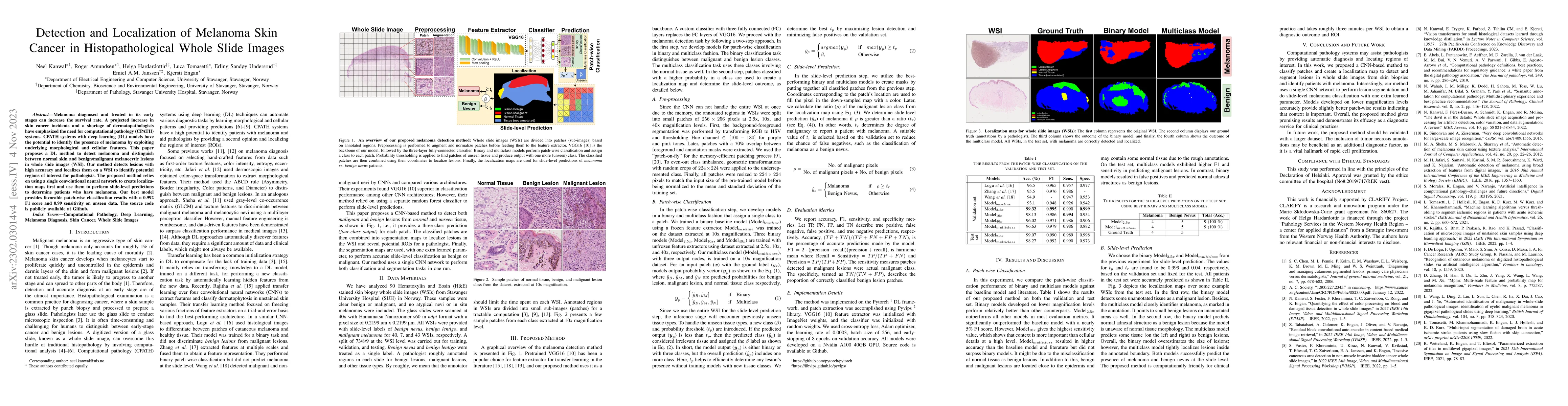 Thumbnail for Detection and Localization of Melanoma Skin Cancer in Histopathological
  Whole Slide Images