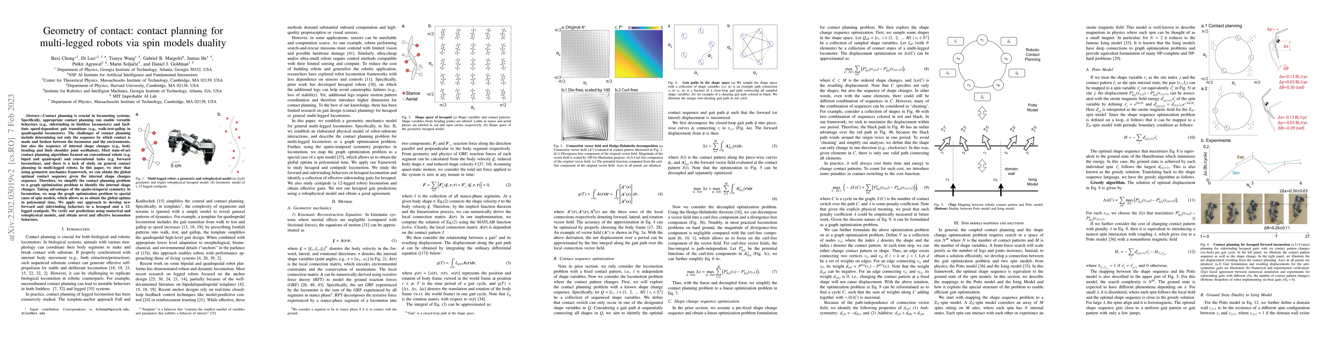 Thumbnail for Geometry of contact: contact planning for multi-legged robots via spin
  models duality