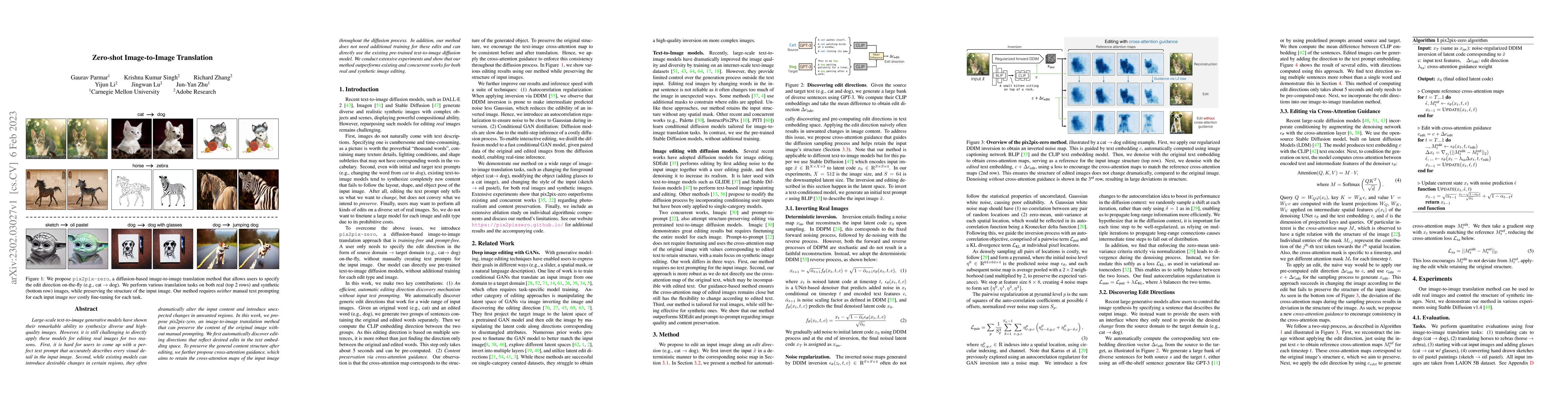 Thumbnail for Zero-shot Image-to-Image Translation