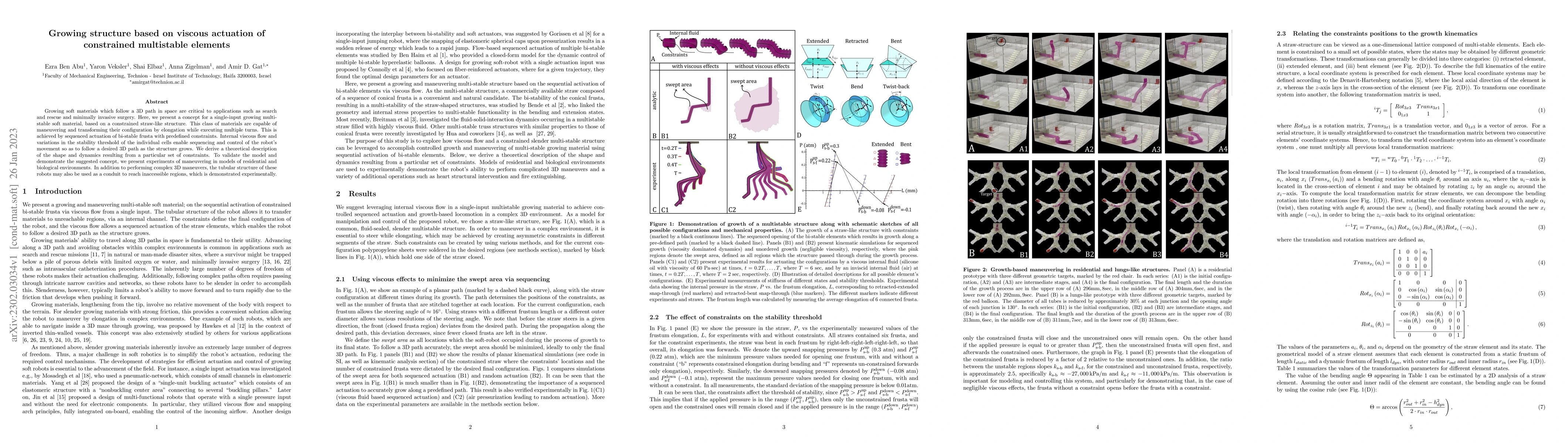 Thumbnail for Growing structure based on viscous actuation of constrained multistable
  elements