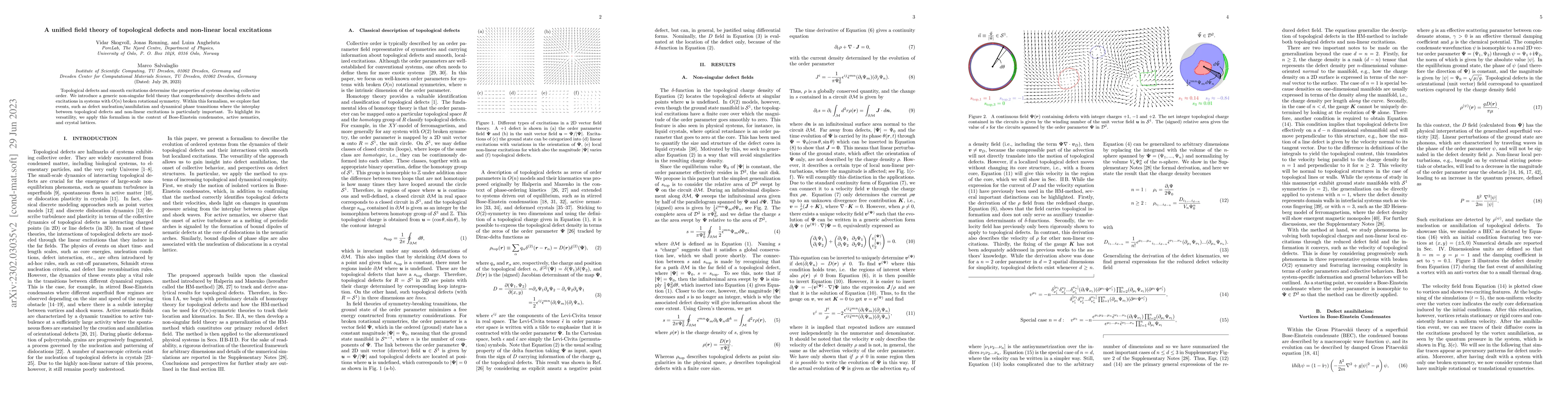 Thumbnail for A unified field theory of topological defects and non-linear local
  excitations