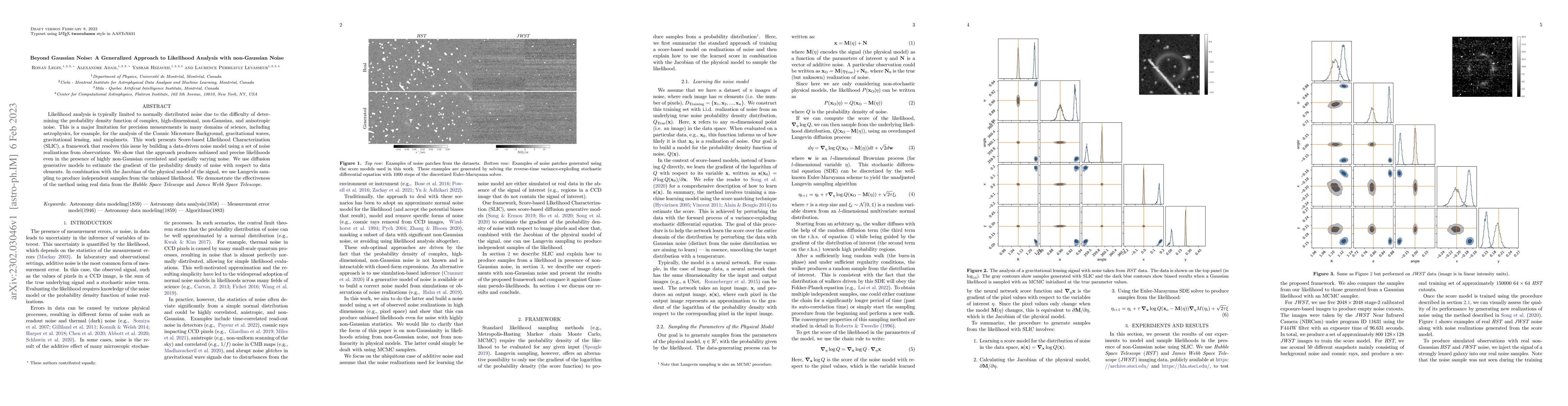 Thumbnail for Beyond Gaussian Noise: A Generalized Approach to Likelihood Analysis
  with non-Gaussian Noise