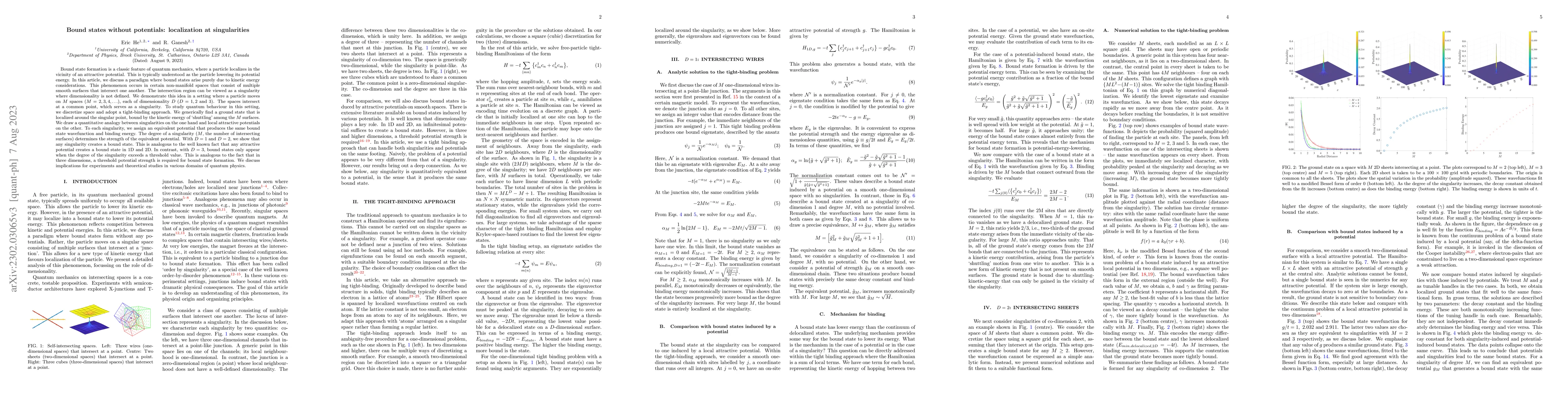 Thumbnail for Bound states without potentials: localization at singularities
