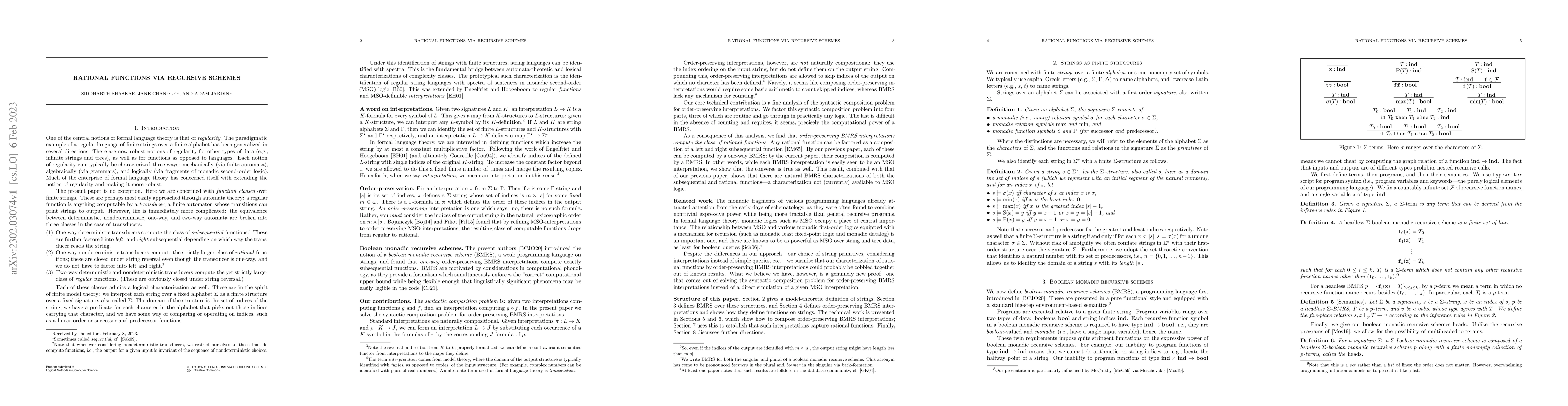 Thumbnail for Rational functions via recursive schemes