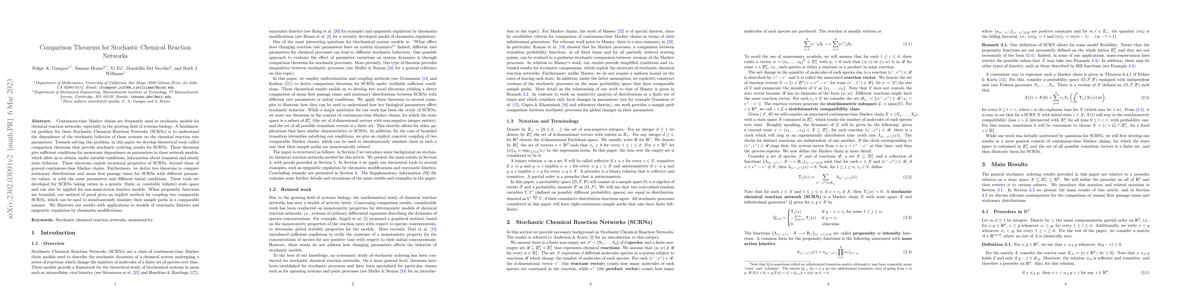 Thumbnail for Comparison Theorems for Stochastic Chemical Reaction Networks