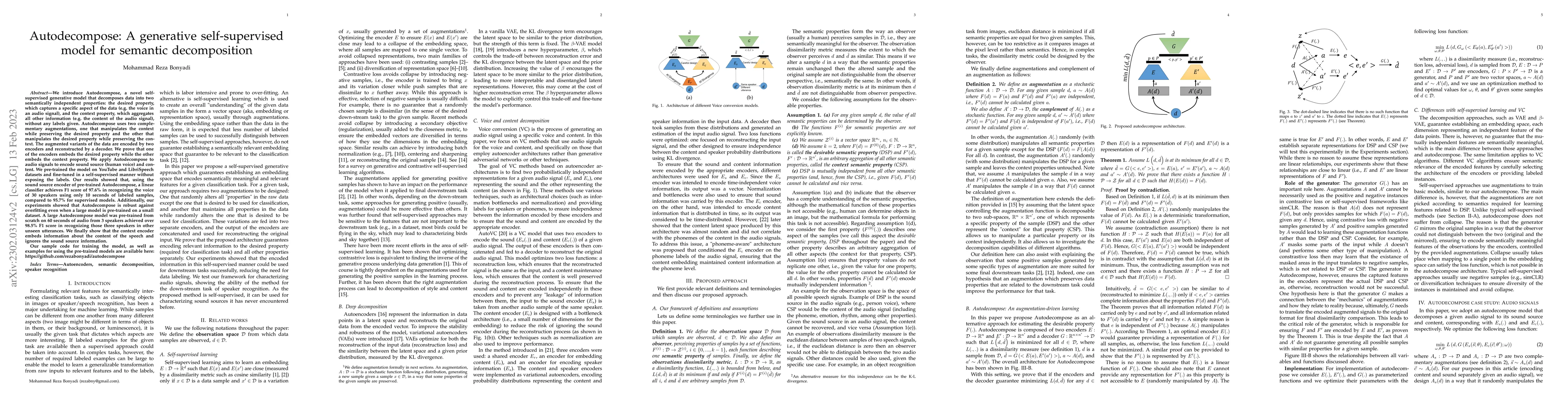 Thumbnail for Autodecompose: A generative self-supervised model for semantic
  decomposition
